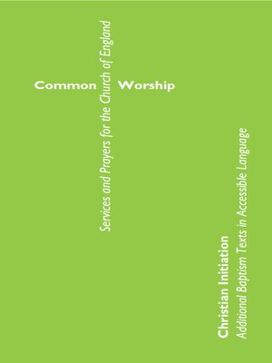 cover image of Common Worship Christian Initiation